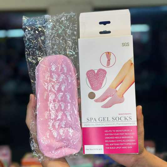SGS Spa Gel Socks Pink Box and Product