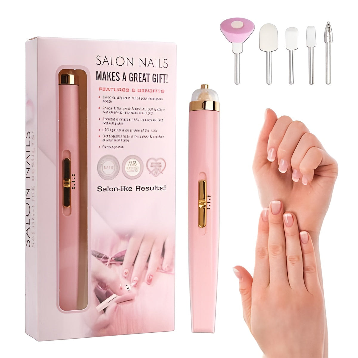 Electric Mani-Pedicure Kit – 4-in-1 Salon Nails
