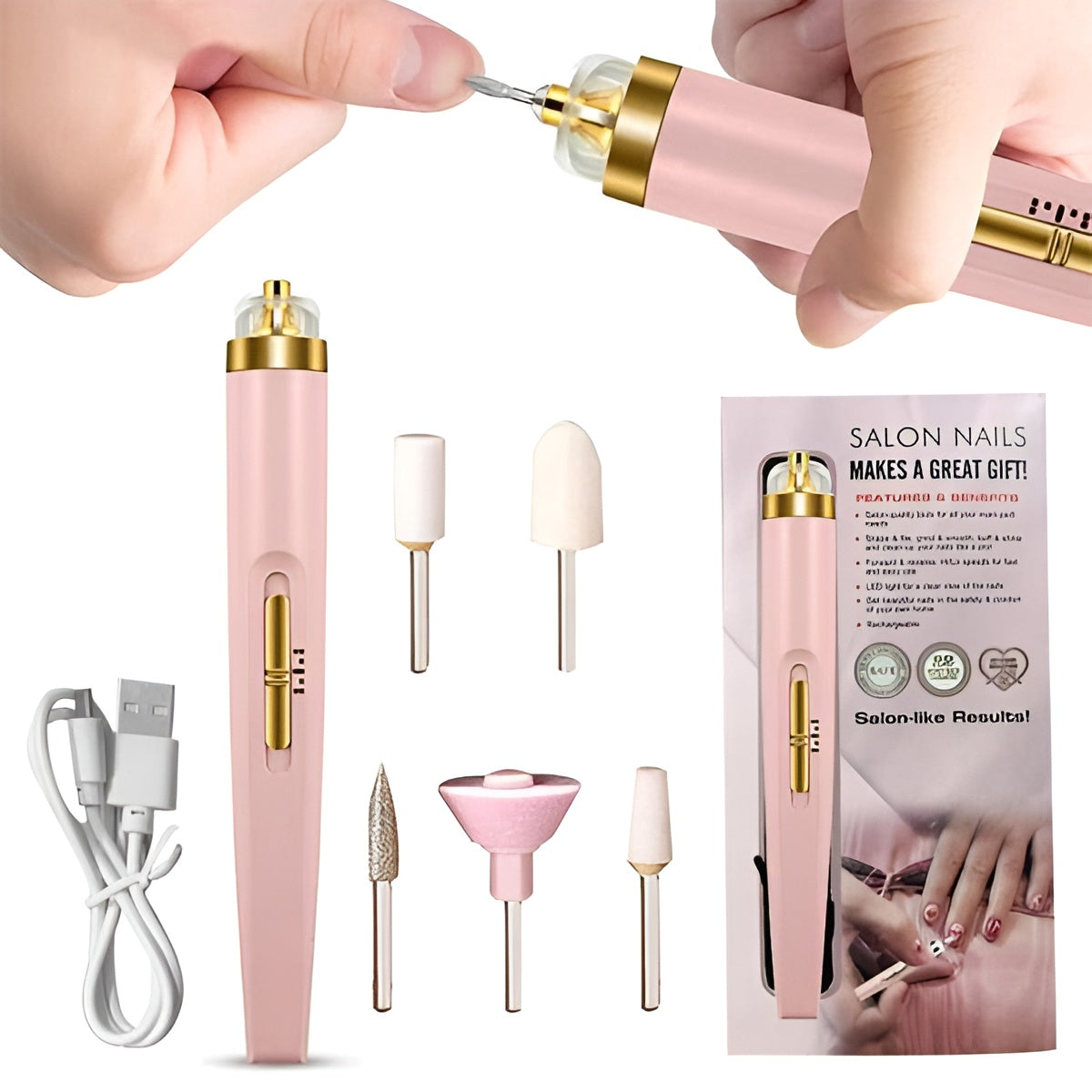 Electric Mani-Pedicure Kit – 4-in-1 Salon Nails